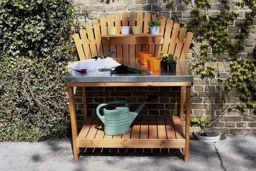 "Gärtnertisch "Helga" mit verzinkter Arbeitsplatte image"