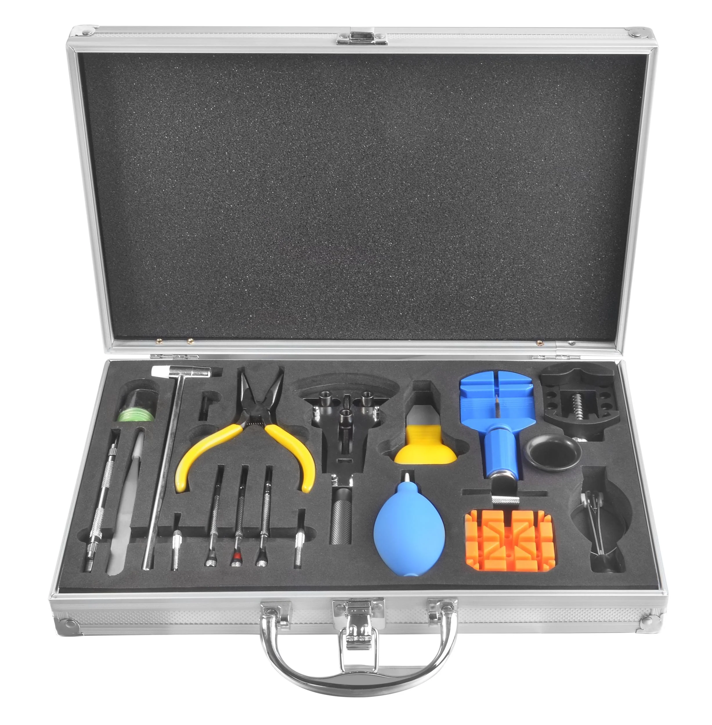Hochwertiges Uhrmacherwerkzeug Set im Alu Koffer