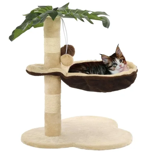 "Sisal-Kratzbaum 50 cm beige und braun image"