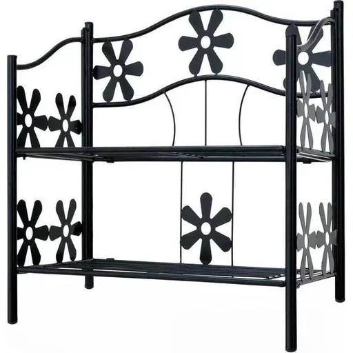 "Metallregal - Matt schwarz - 60x30x50cm image"