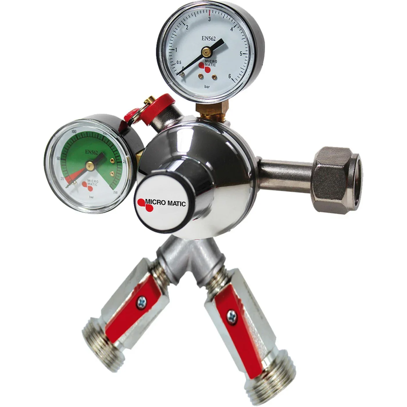 "Druckminderer, Druckregler, Druckreduzierventil - CO2, Premium Micro Matic, 2-leitig image"