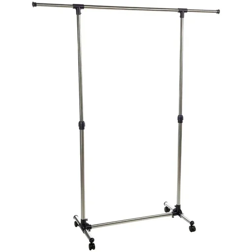 "NL Kleiderständer auf Rädern - Edelstahl - 163x42,5x150 cm image"