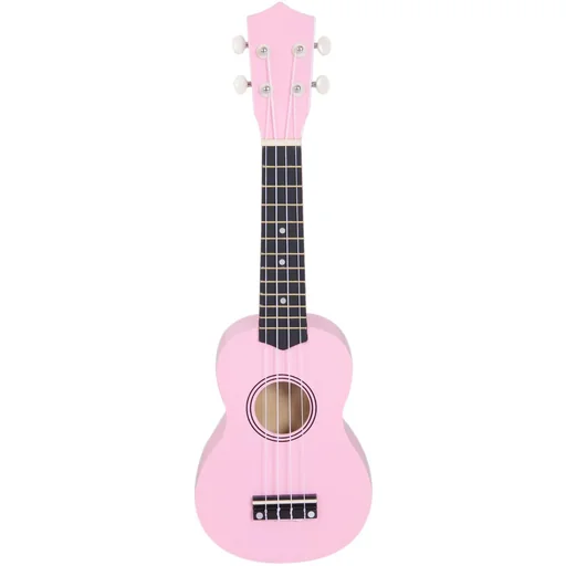"Ukulele Saiteninstrument Anfänger Nylonsaiten Birkenholz Rosa 53 x 17,5 x 6,2 cm image"