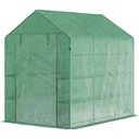 Foliengewächshaus Gewächshaus Treibhaus mit Blumenregal Frühbeet Tomatenhaus Pflanzenhaus für Garten, aus Stahlrohl und