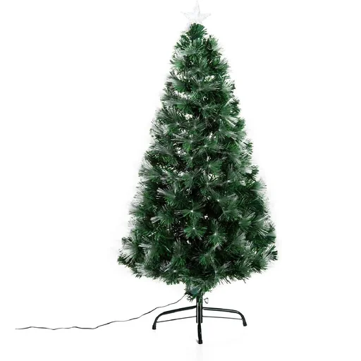 "Weihnachtsbaum 120cm mit Ständer Glasfaser 7 Farben grün image"