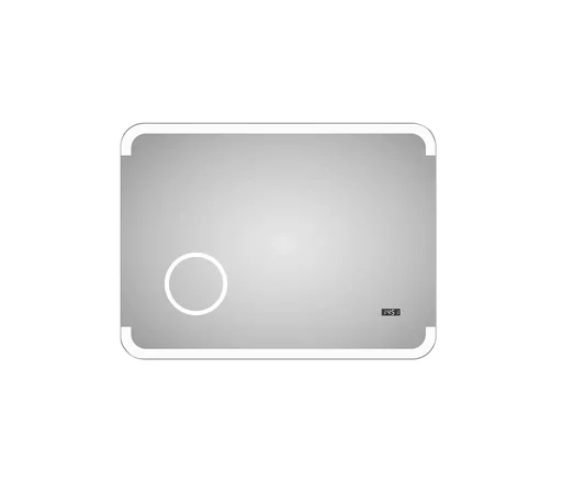 "Badezimmerspiegel mit Beleuchtung, "Harmony" - 80 x 60 cm mit hinterleuchtetem Raumlicht image"