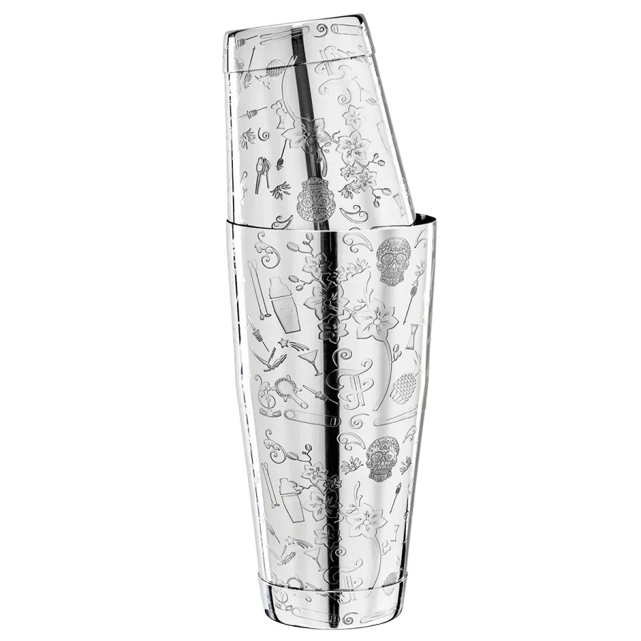 "Cocktail shaker - Collabo TIN oN TIN Edelstahl - 28oz/18oz - mit Gravur - Limited Edition image"