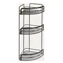 Eckregal "Origin Lava", 3 Etagen, Schwarz, matt, 20 x 20 x 48 cm