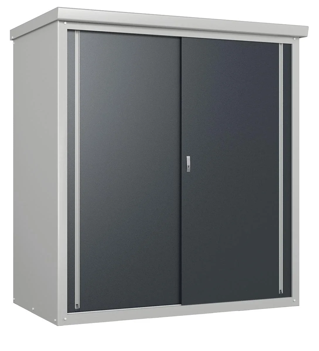 "Trimetals Geräteschrank Guardian D63 176×98×187 cm Anthrazit – Aluzink-Stahl, 2 Schiebetüren image"
