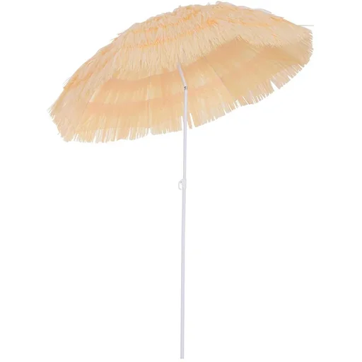 "Sonnenschirm Strandschirm Hawaiischirm Ø 160 cm beige image"