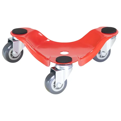 "Transporthilfe MM 1196, 25 x 25 x 7,5 mm, softe Rollen Ø 50 mm, Stahl beschichtet, rot, Tragkraft 100 kg image"
