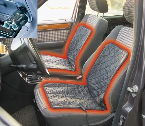 "Sitzkissen, heizbar, 12 Volt, Doppelpack + Doppelsteckdose image"