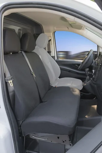 "Passform Sitzbezüge Mercedes Vito 447 für Doppelbank vorne aus Stoff ab BJ 06/2014 - heute image"