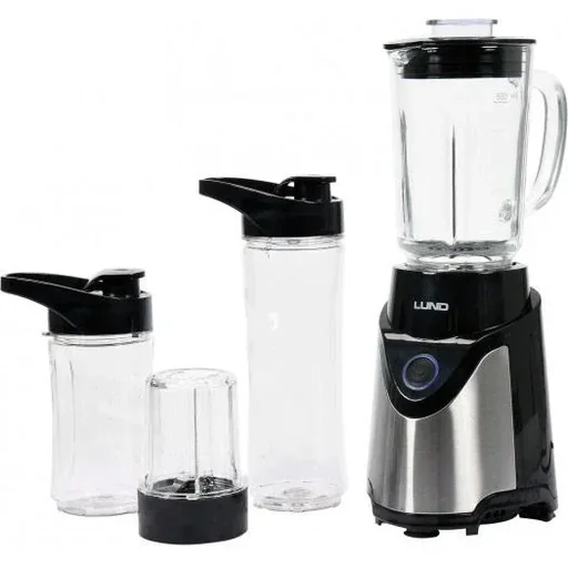 "LUND Smoothie Mixer - 500W - 240V - 14x14x34,5cm (Länge x Breite x Höhe) mit 2 Flaschen image"