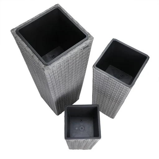 "Blumentöpfe - 3 Stück - Polyrattan image"