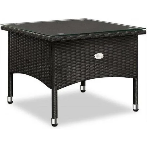 "Gartentisch/ Beistelltisch Polyrattan 50 x 50 x 45 cm - Schwarz image"