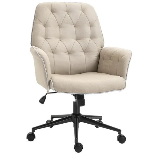 "HOMCOM Bürostuhl mit Wippfunktion Drehstuhl Home-Office-Stuhl höhenverstellbarer Schreibtischstuhl ergonomisch 360°-Dreh image"