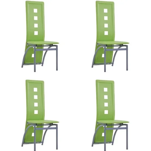 "Esszimmerstühle 4-Sitzer Kunstleder grün image"