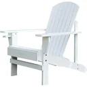 Gartenstuhl mit Getränkehalter weiß