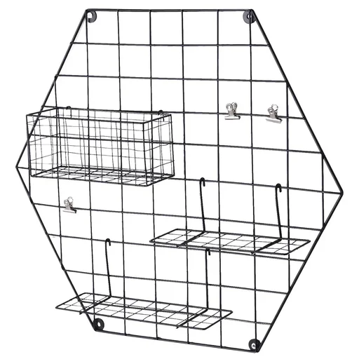 "Metallgitter mit Korb/Reagle und Klammern schwarz image"