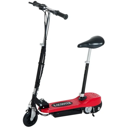 "Elektroroller Kinderroller mit Sitz Cityroller 120W Rot image"