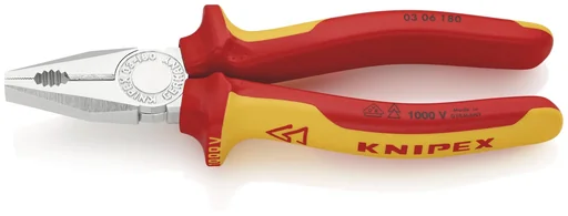 "Kombizange isoliert mit Mehrkomponenten-Hüllen, VDE-geprüft verchromt 180 mm image"