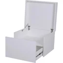 Schuhschrank Schuhregal Schuhbank mit Schublade und Klappe Holz Weiß 70 x 60 x 42 cm