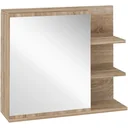 Badezimmerschrank mit Spiegel - Holzoptik - 60 x 18 x 50 cm