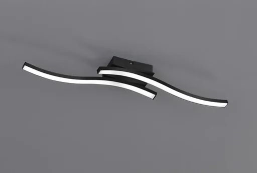 "LED-Deckenleuchte ROUTE, 2x5 W, 3000K, 2x500 lm, schwarz matt, Kunststoff weiß image"