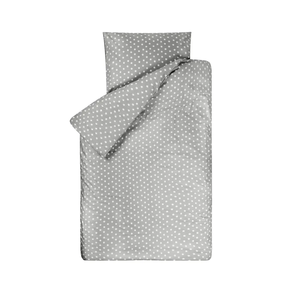 "Bink Kinderbettwäsche Sterne grau 100 x 135 image"
