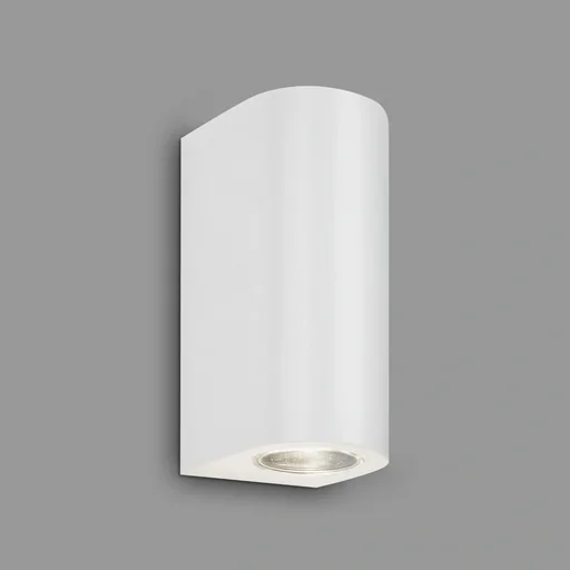 "LED Außenleuchte, 2-flammig, IP44, Metall-Kunststoff / weiß, GU 10 Fassung, inklusive 2 x LED, 4,7 Watt, 400 lm, 4.000 K image"
