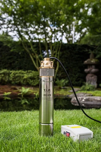 "Peripher Tiefbrunnenpumpe Edelstahl MSC 4/1 M, sandsicher mit Messing-Laufrad, bis 3.000 l/h Fördermenge image"