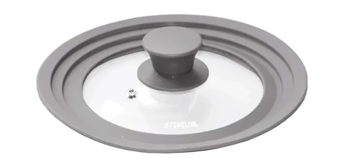 "Universal-Glasdeckel mit Silikonumrandung, passend für 24/ 26 /28 cm image"