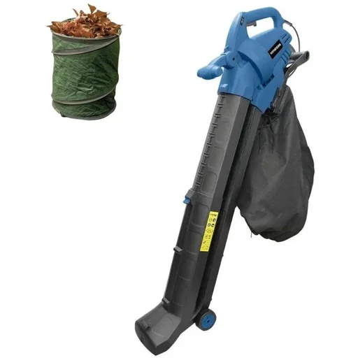 "Laubgebläse elektrisch mit Häcksler 2800W 45L mit kostenlosem Gartenabfallbeutel 30L image"