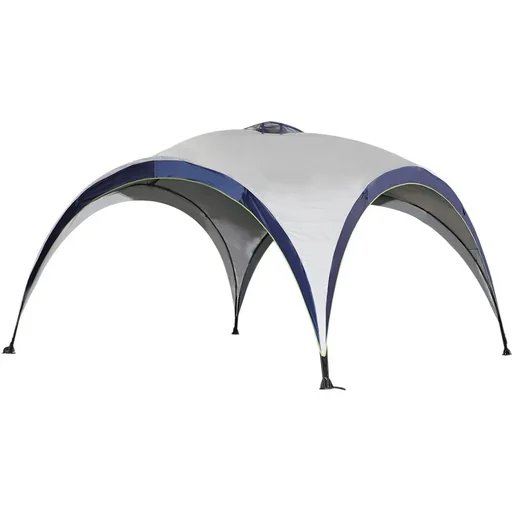 "Garten Pavillon Pergola Partyzelt Sonnenschutz wetterfest Polyester Cremeweiß + Blau 4 x 4 x 2,5 m image"