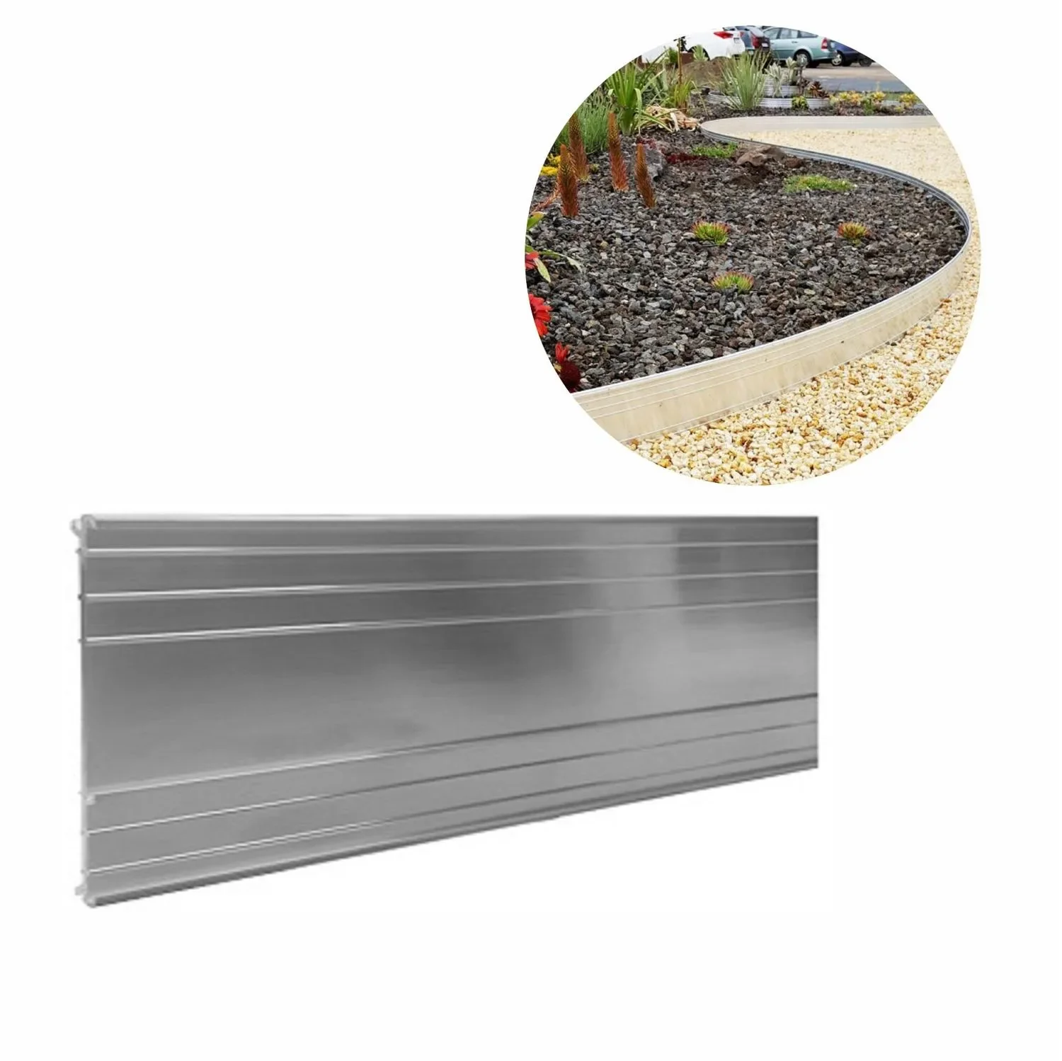 "Ultra Starke Alu Rasenkante 14cm x 100cm | Beeteinfassung | Beetumrandung | Beetbegrenzungen image"