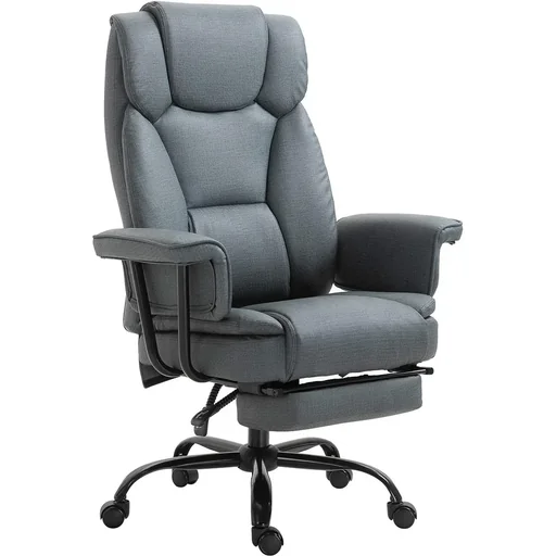 "Bürostuhl mit Fußstütze grau image"