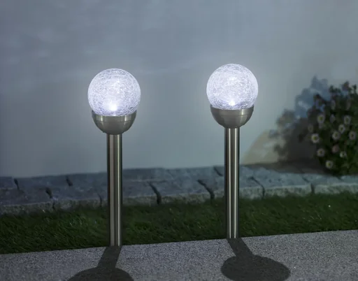 "Solar Glaskugelleuchte mit Farbwechsel - 2 Stück image"