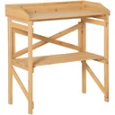Pflanztisch mit Ablagefläche Blumentisch Gärtnertisch Garten Holz Hellbraun 80 x 40 x 84 cm