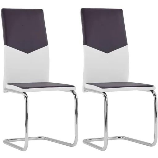 "Esszimmerstühle 2 Stück Kunstleder braun image"