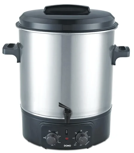 "Einkochautomat „Deluxe“, 27 Liter, Edelstahl, 1800 Watt - Mit Thermostat, Zeitschaltuhr & Zapfhahn! image"