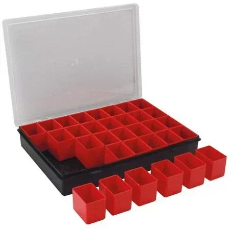 "TAYG Werkzeugkasten - 330 x 247 x 54 mm - Mit 32 herausnehmbaren Fächern image"