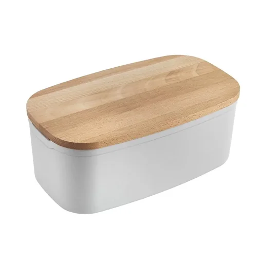 "Brotkasten Bready mit 2-in-1 Wendedeckel Buchenholz image"