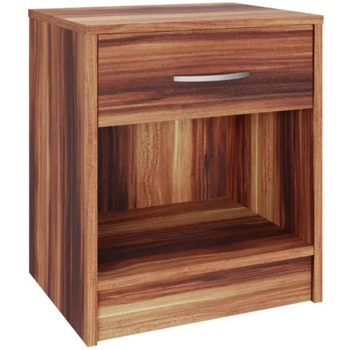 "Nachttisch inkl. Schublade - Braun-schwarz - 50x40x35 cm image"