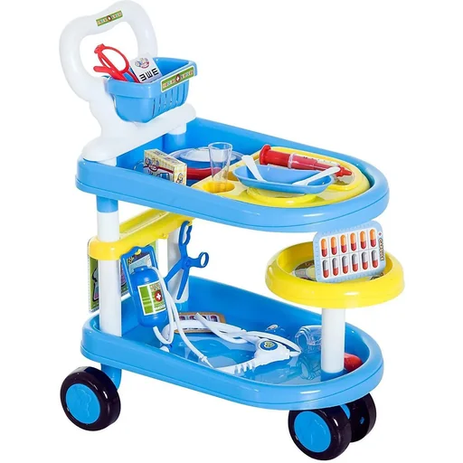 "Kinder Arztwagen Doktor Trolley Rollenspiel Blau image"