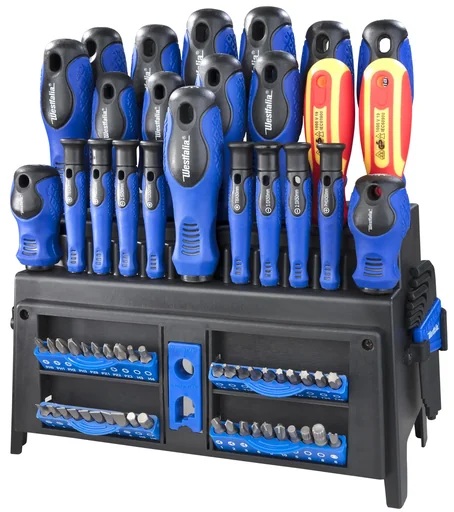 "Schraubendreher- und Bit-Satz mit Halterung 81-teilig image"