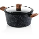 Bratpfanne Ø24 cm (12.5") Schwarzer Marmor Holz