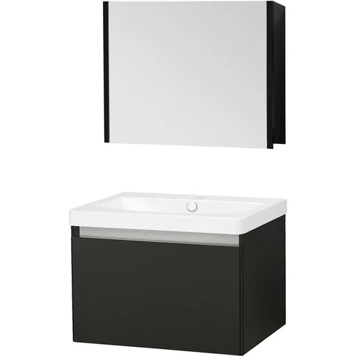 "Badezimmermöbel Stripe 60cm - schwartz image"