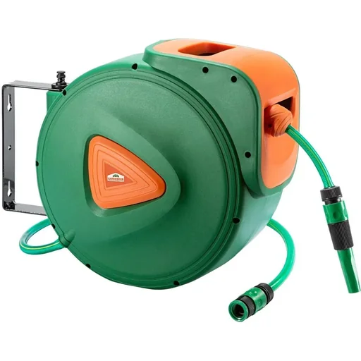 "Gartenschlauchhaspel mit Schlauchtülle 20m + 2m Versorgungsleitung image"