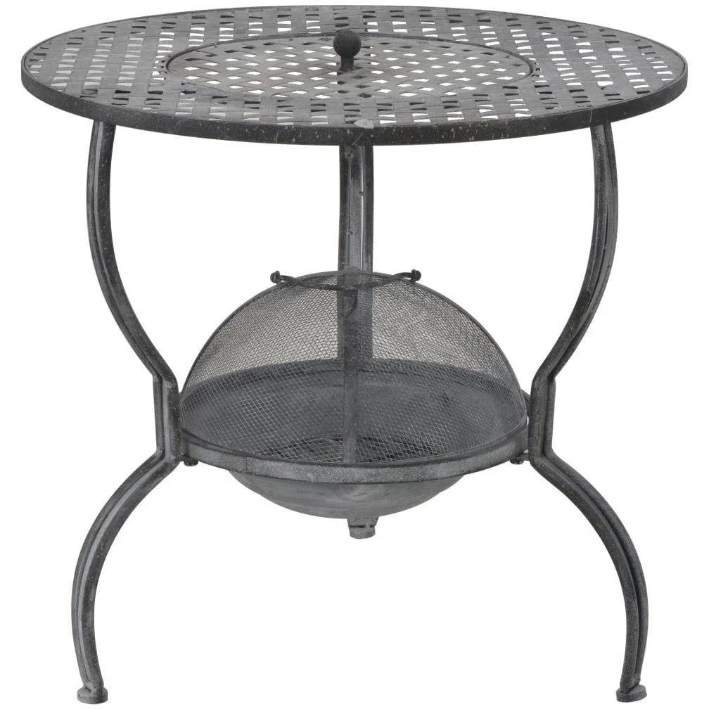 Holzkohlegrill 70x67 cm antik-grau